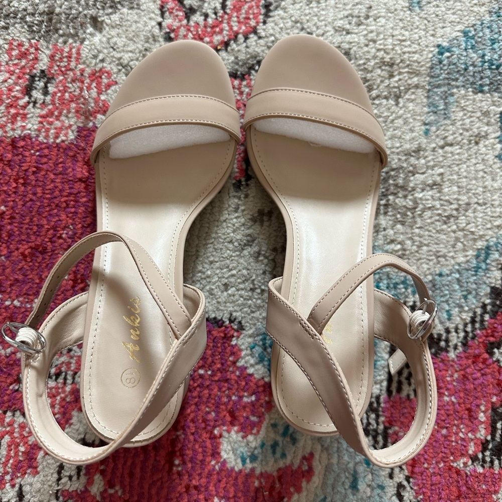 Ankis Beige Block Heels